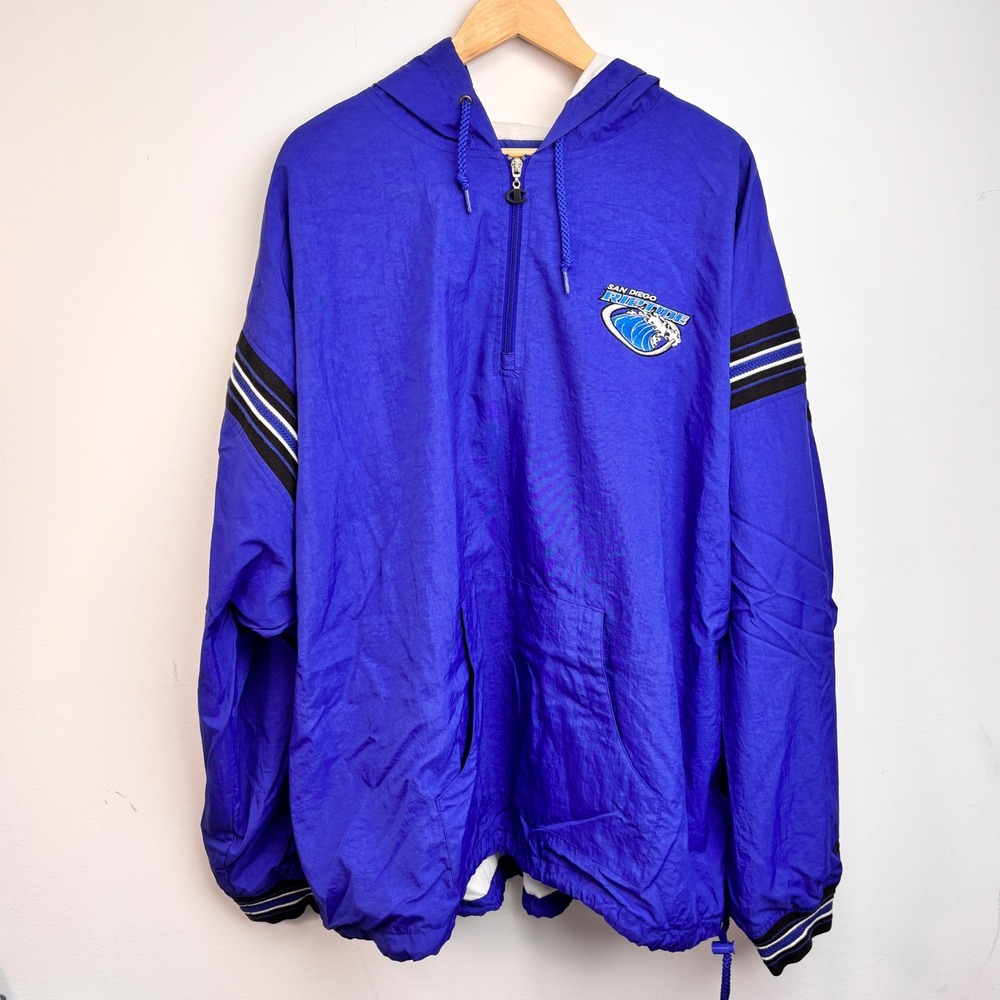 Vintage Y2K Champion San Diego Riptide AF2 Arena Football Jacket XXL Blue